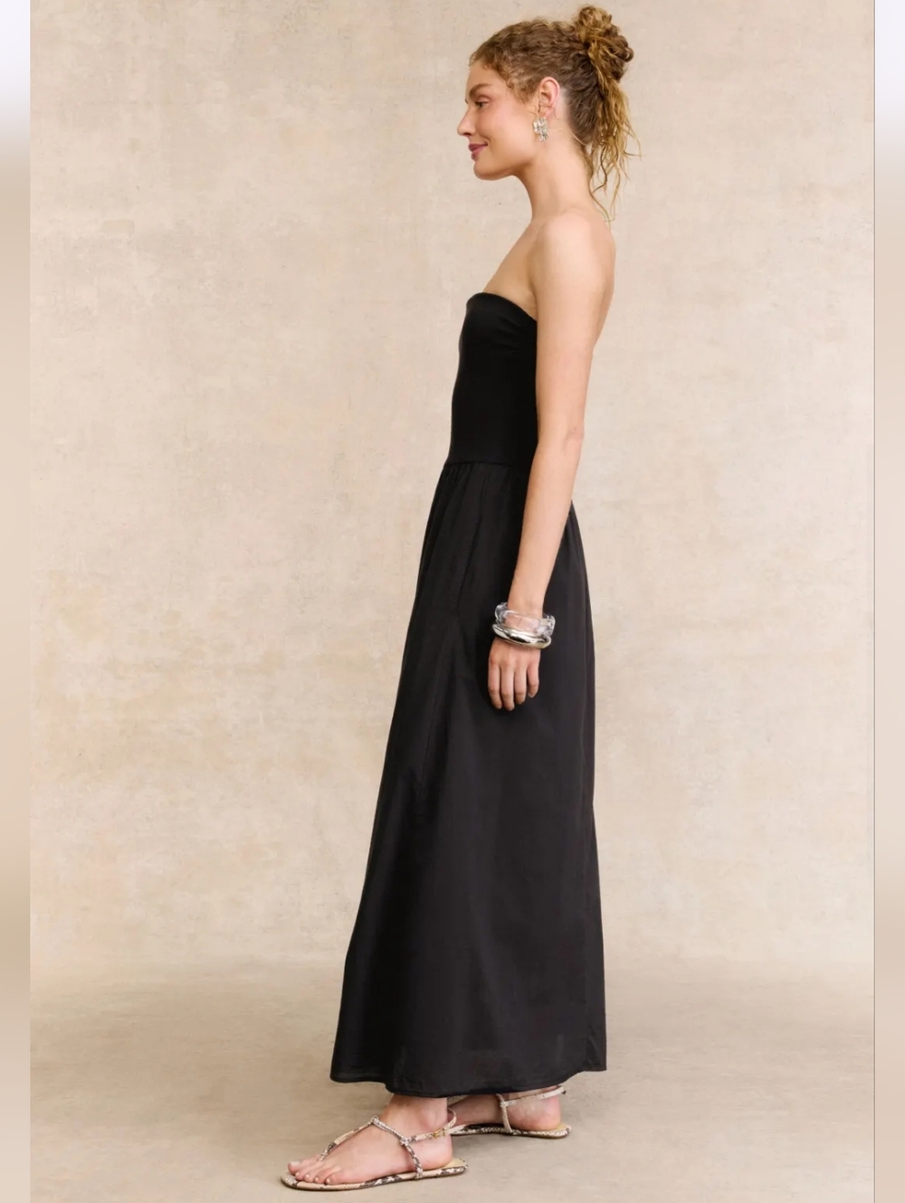 Xirena Finnian Black Strapless Tube Maxi Dress Size XS - Picture 3 of 10
